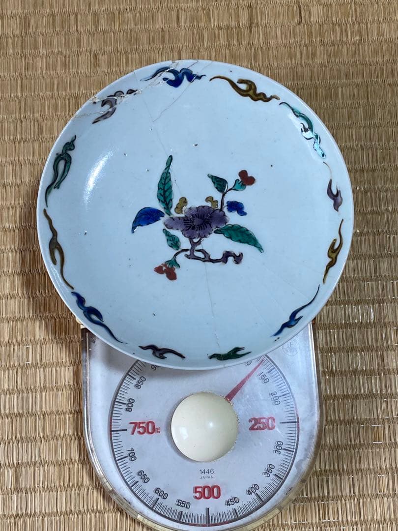 ♦江戸時代前期 古九谷 五彩九谷 小皿 珍物 珍品 古九谷様式 古美術品 骨董品