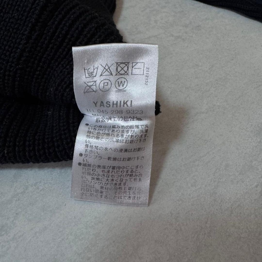 YASHIKI ヤシキ ポケット付き ニット 長袖 ブラック系 1サイズ