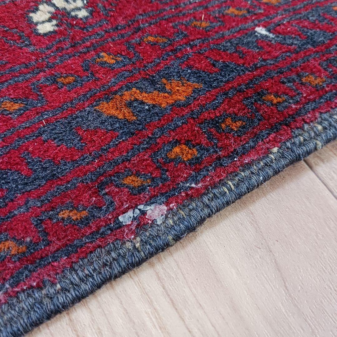 Y2745 アフガン絨毯 ウール100% 手織り ランナー 276×82㎝