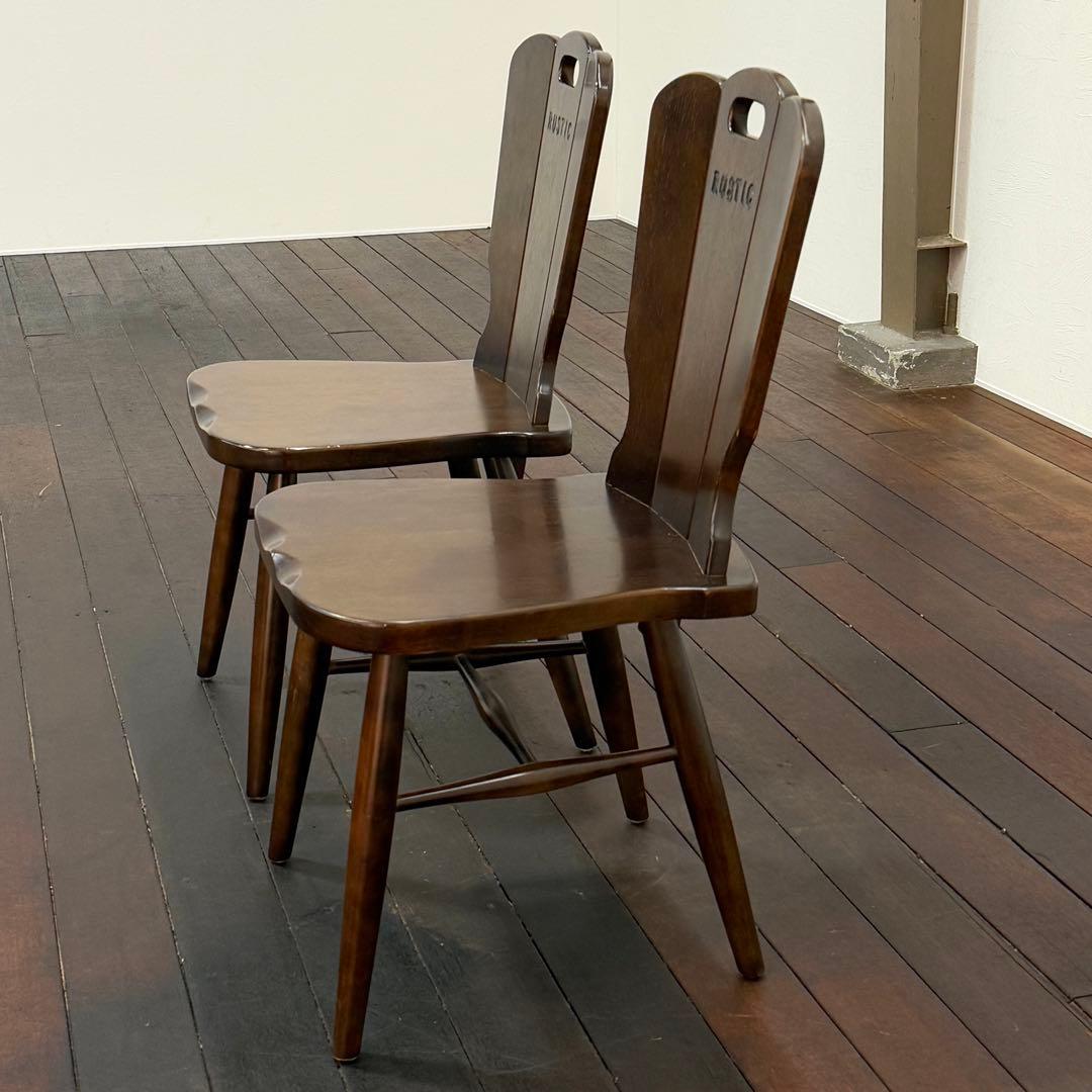 H21K3c karimoku RUSTIC ダイニングチェア 2脚セット