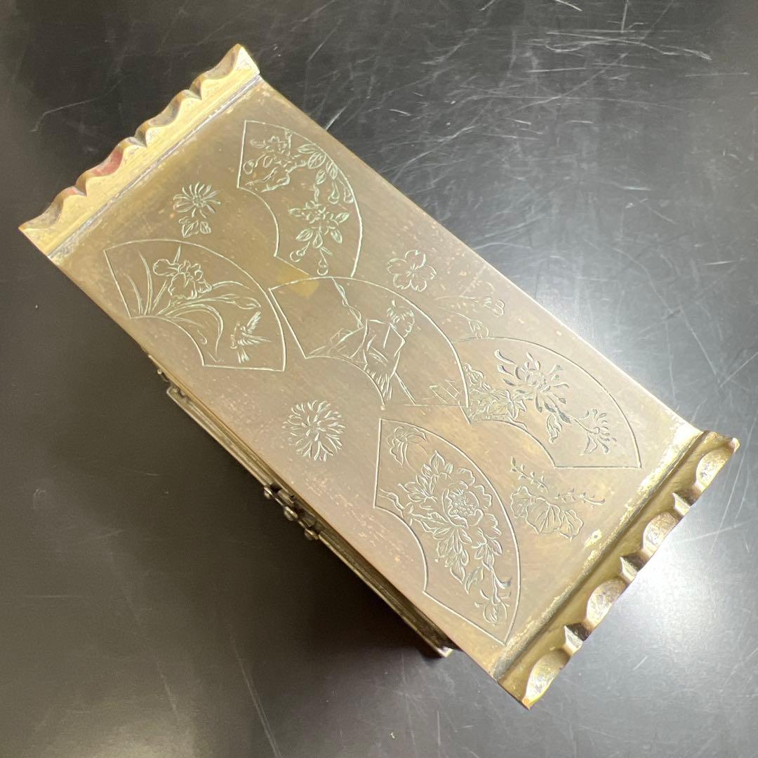 時代　金工　小引き出し　1012g/高さ13.8㎝　東Y7-0718⭐︎1Fトニオ