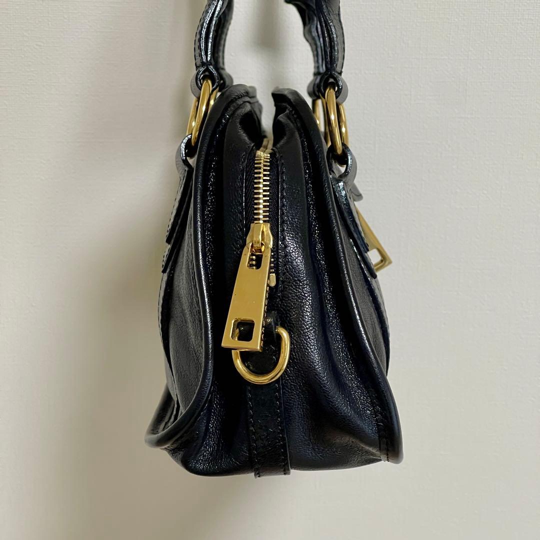MARC JACOBS 本革2WAYハンドバッグ 黒 美品