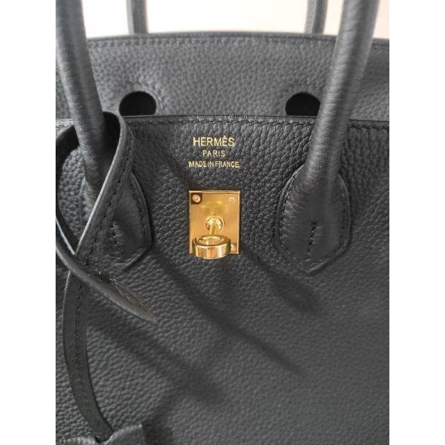 バーキン 25 黒 ハンドバッグ ゴールド金具