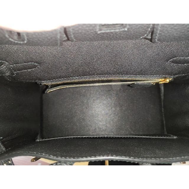 バーキン 25 黒 ハンドバッグ ゴールド金具
