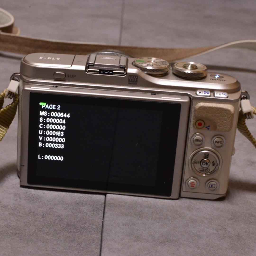 OLYMPUS PEN E-PL9 ダブルズームキット シャッター数644回