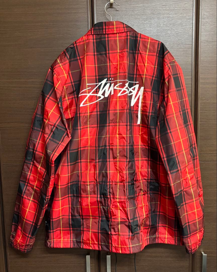 Lサイズ タータンチェック コーチジャケット STUSSY ステューシー 美品