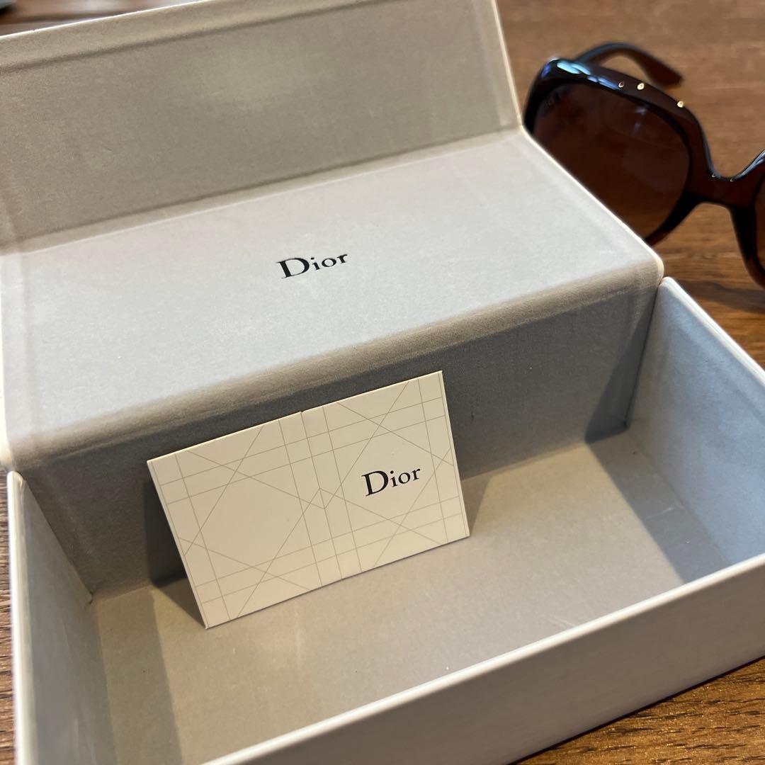 Dior GLOSSY1 ブラウン サングラス ゴールドロゴ