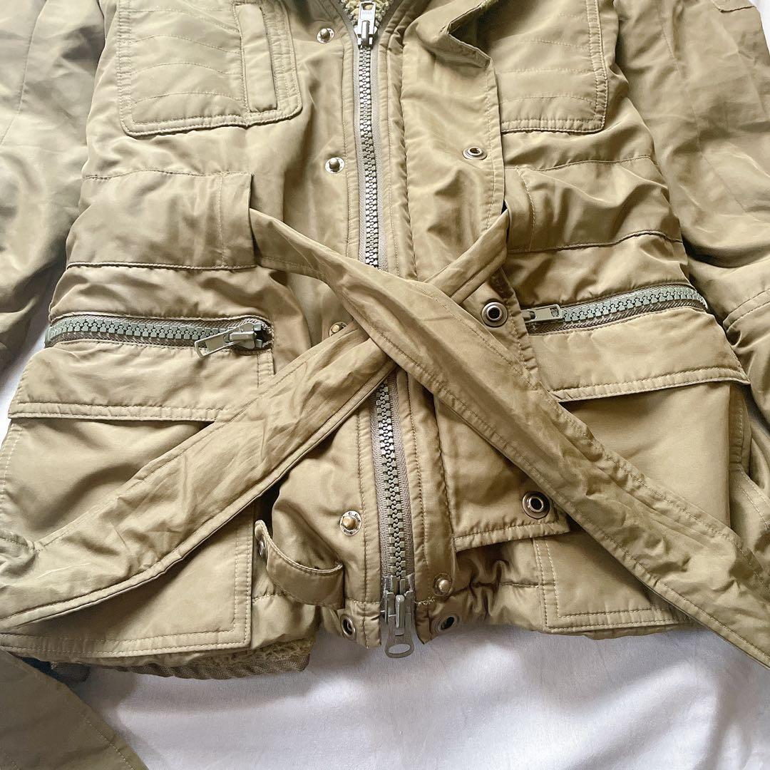 平成ギャル y2k　ミリタリーアウター　モッズコート　フェアリーグランジ　カーキ