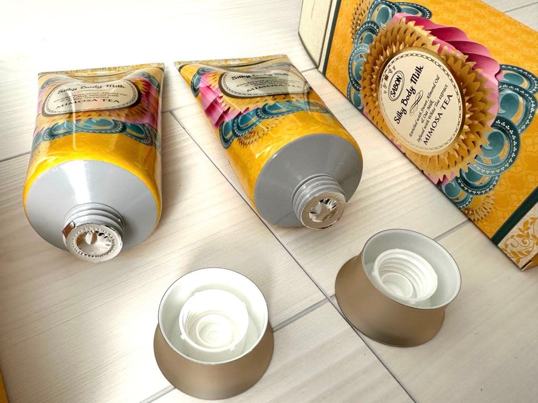 【1本4,200円】SABON シルキーボディミルク ミモザティー 2本セット