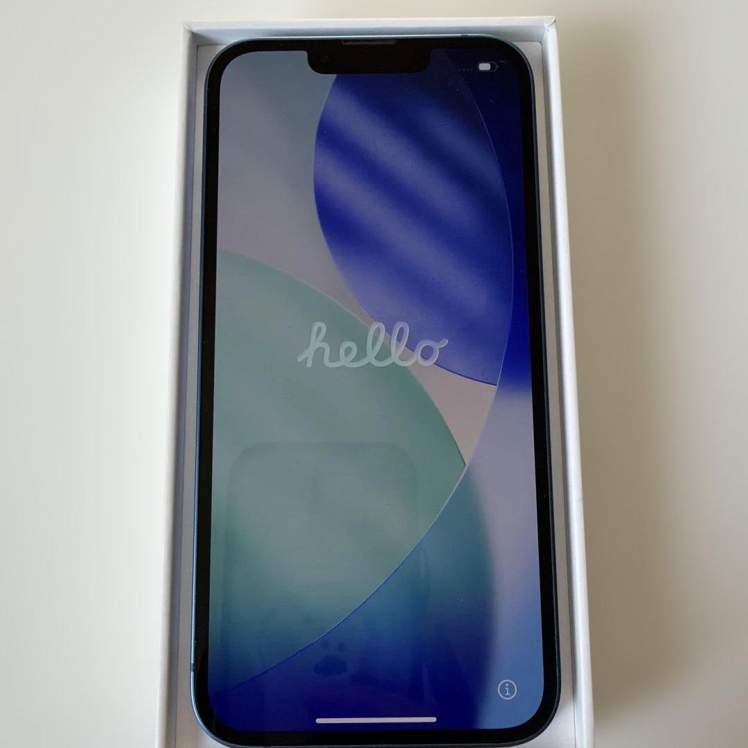 超美品 iPhone13 「バッテリー89%」128GB SIMフリー ブルー