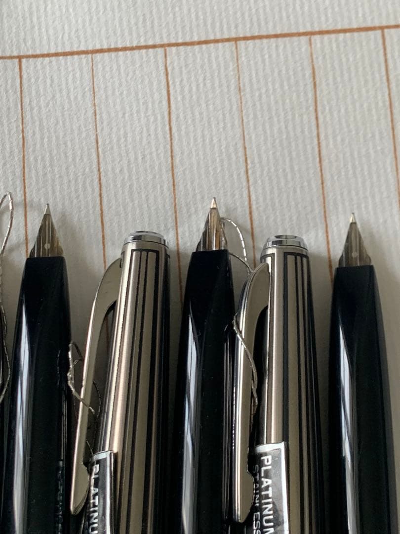 廃番 プラチナ 蝕刻 万年筆 18K WG 3本まとめ