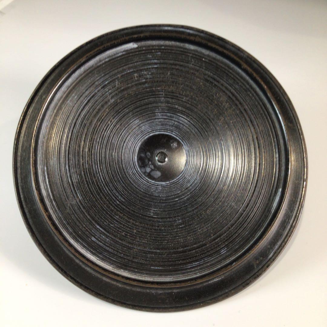 Ｐ４７６　茶釜　『釜師　畠春斎造』『竹紋』『六方翼形釜』　共箱　茶道具