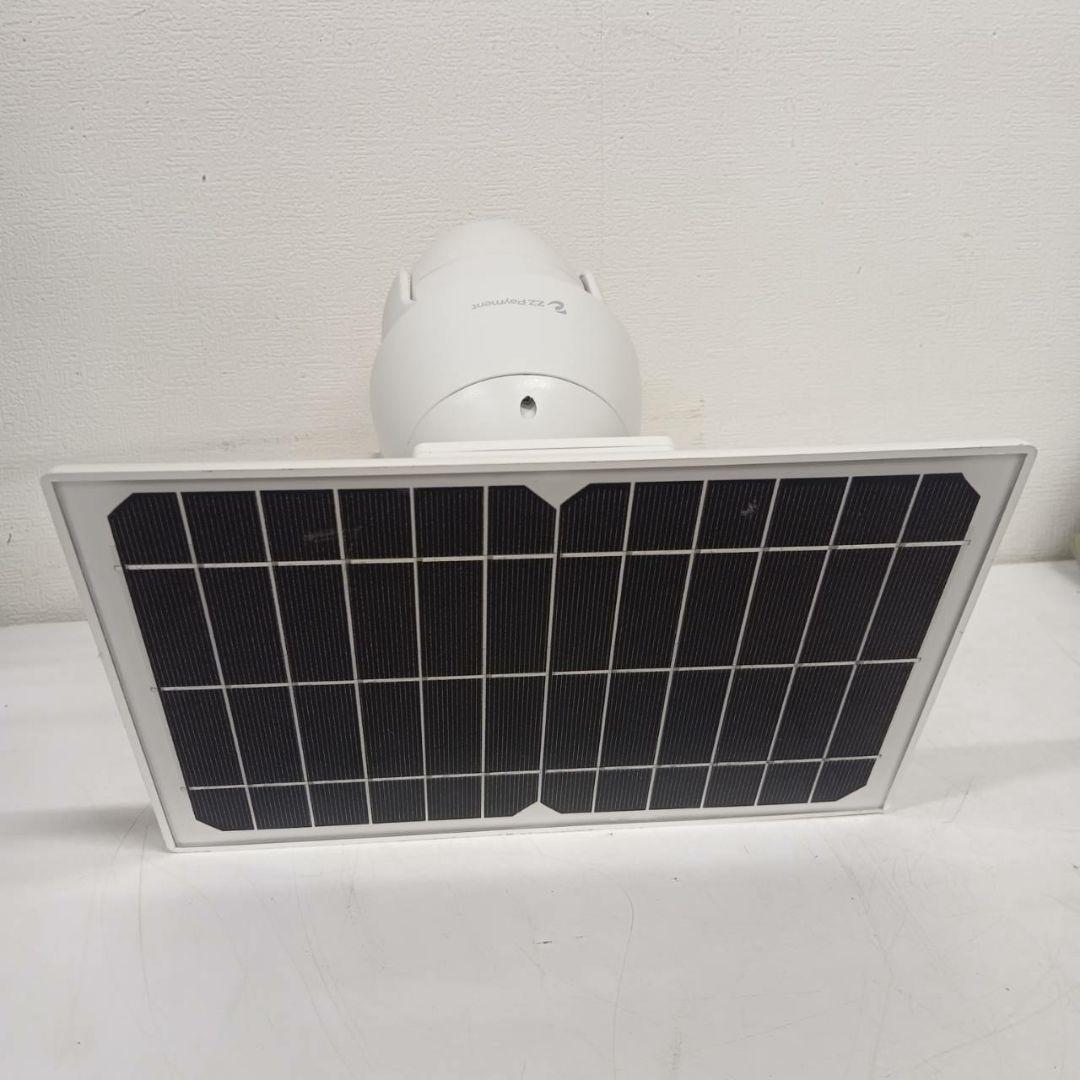 ZZ Payment ソーラー防犯カメラ ホワイト　1107-012