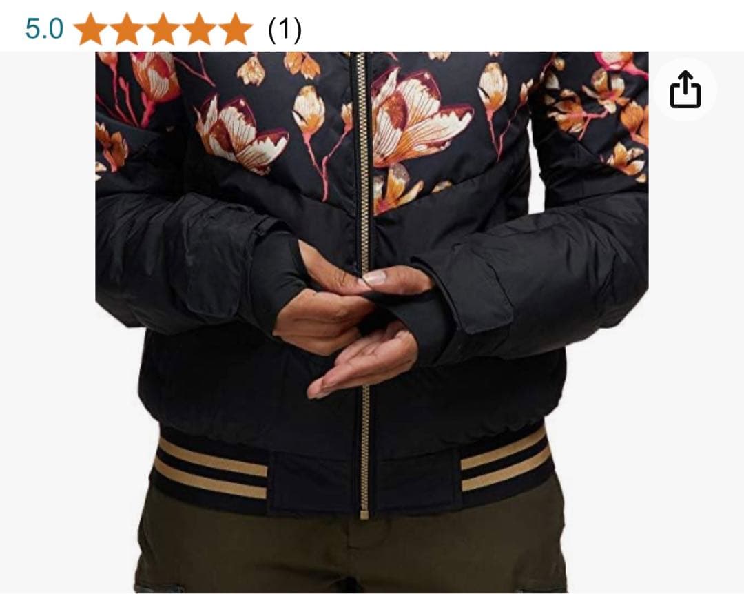 ROXY 花柄 ウィンタージャケット DRYFLIGHT 15K