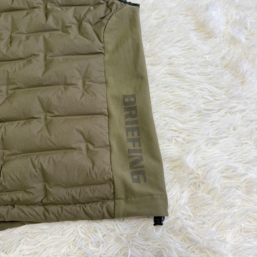 【ブリーフィングゴルフ】極美品 ハイブリッド ダウンベスト カーキ Mサイズ