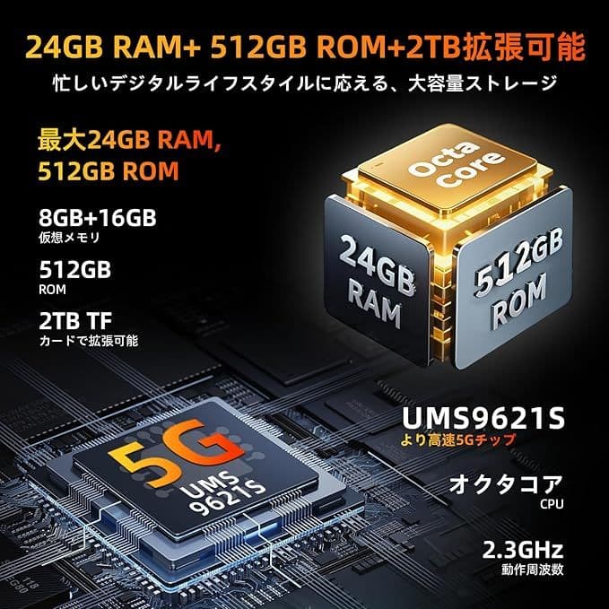 OUKITEL WP58 Pro タフネススマホ 5G 512GB 技適あり