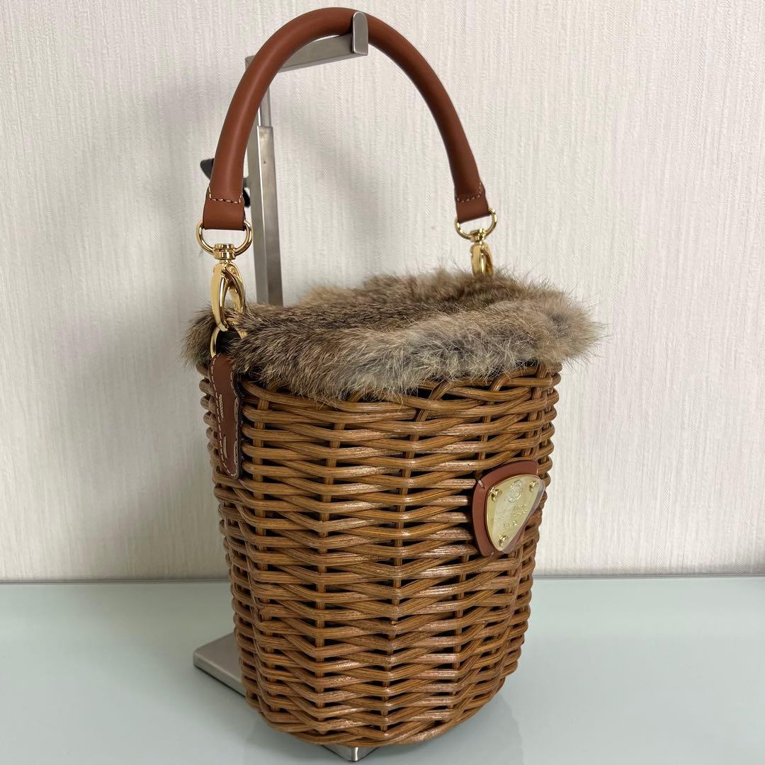 『未使用』ATAO breeze 2way ショルダーバッグ ラビットファー付き