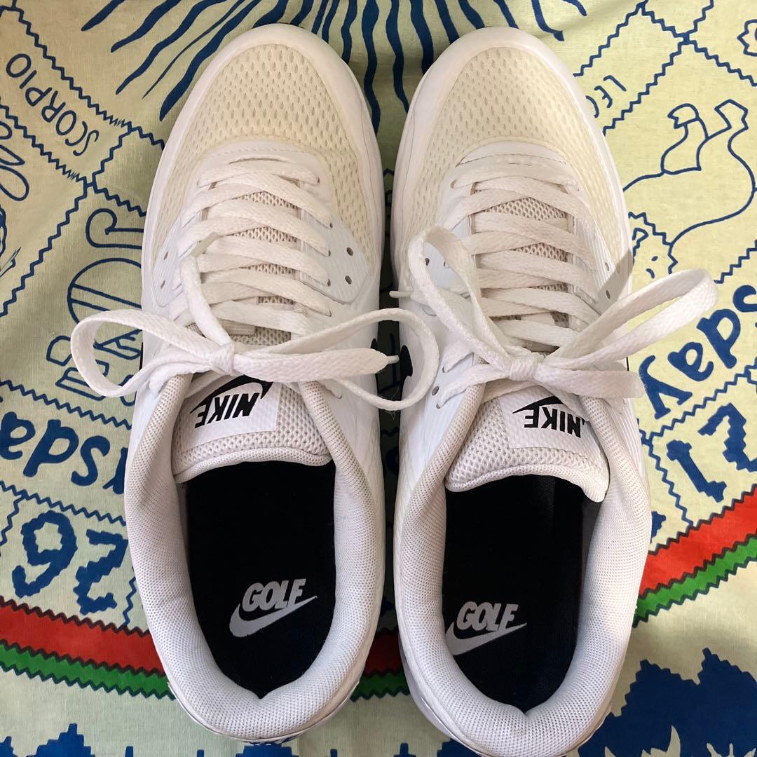 美品！Nike エアマックス90G ゴルフシューズ　　ホワイト　26cm