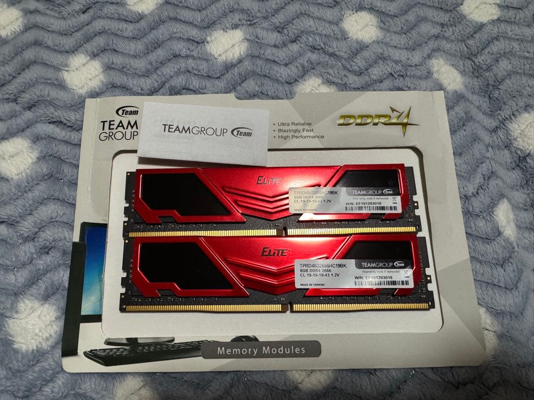 TeamGroup ELITE DDR4 2666 8GB×2枚