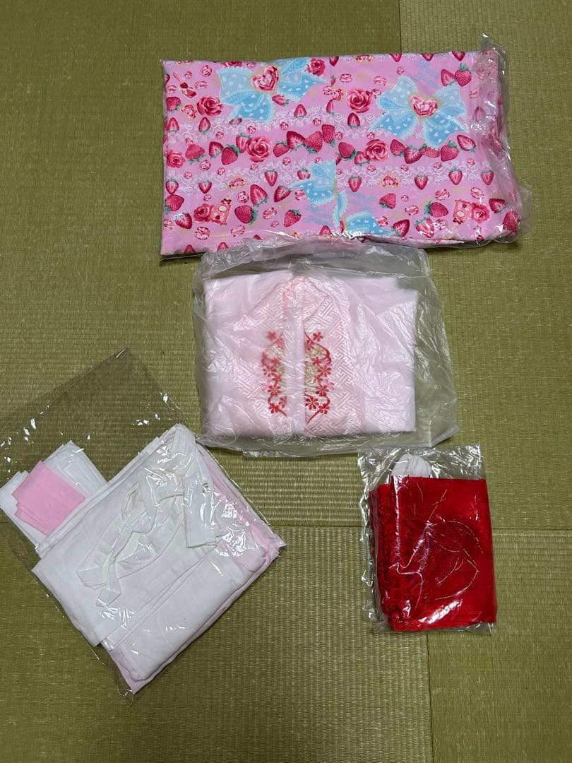 七五三 着物 7歳 女の子 フルセット 美品 簡単着付け ピンク
