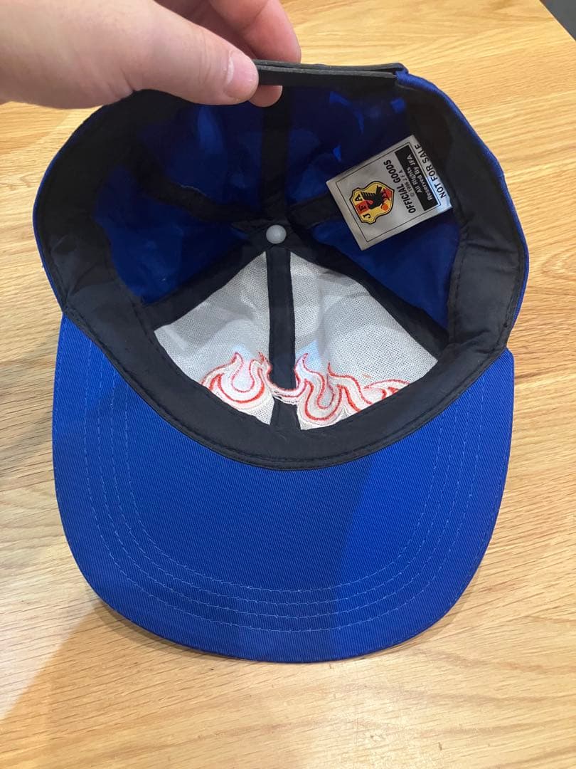 非売品❗️90s サッカー 日本代表 キャップ 炎モデル 1996 フレイム刺繍