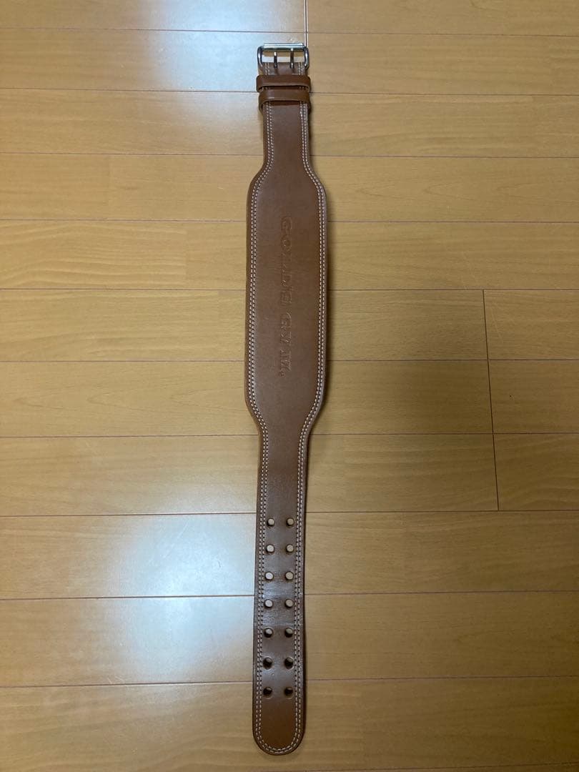 専用GOLD'S GYM レザー トレーニングベルト M