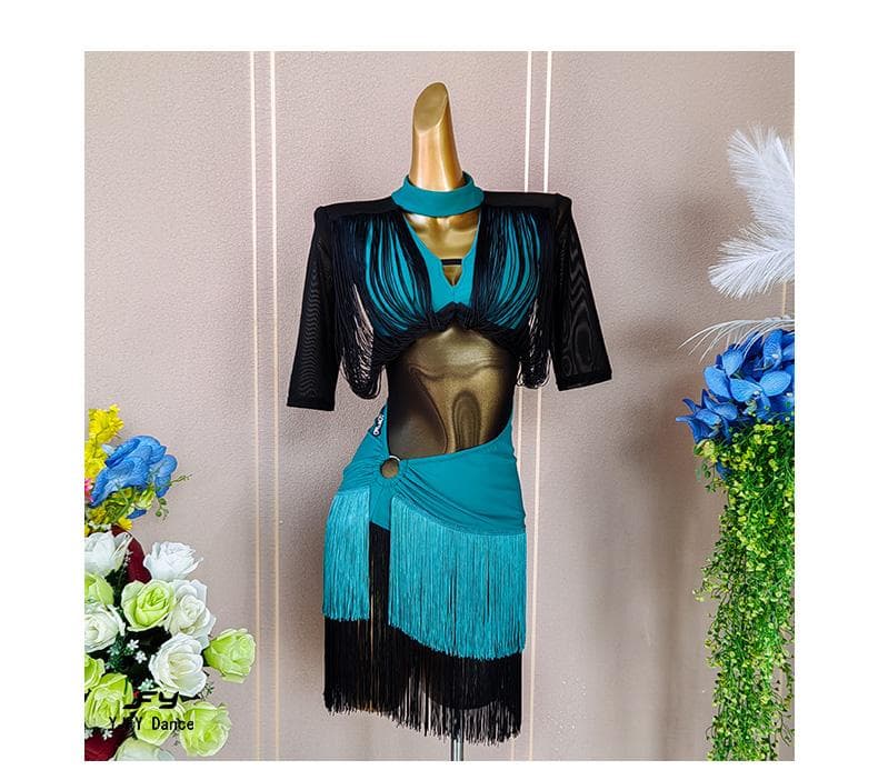 新品 社交ダンス衣装　ラテンワンピースドレス　オーダーメイド