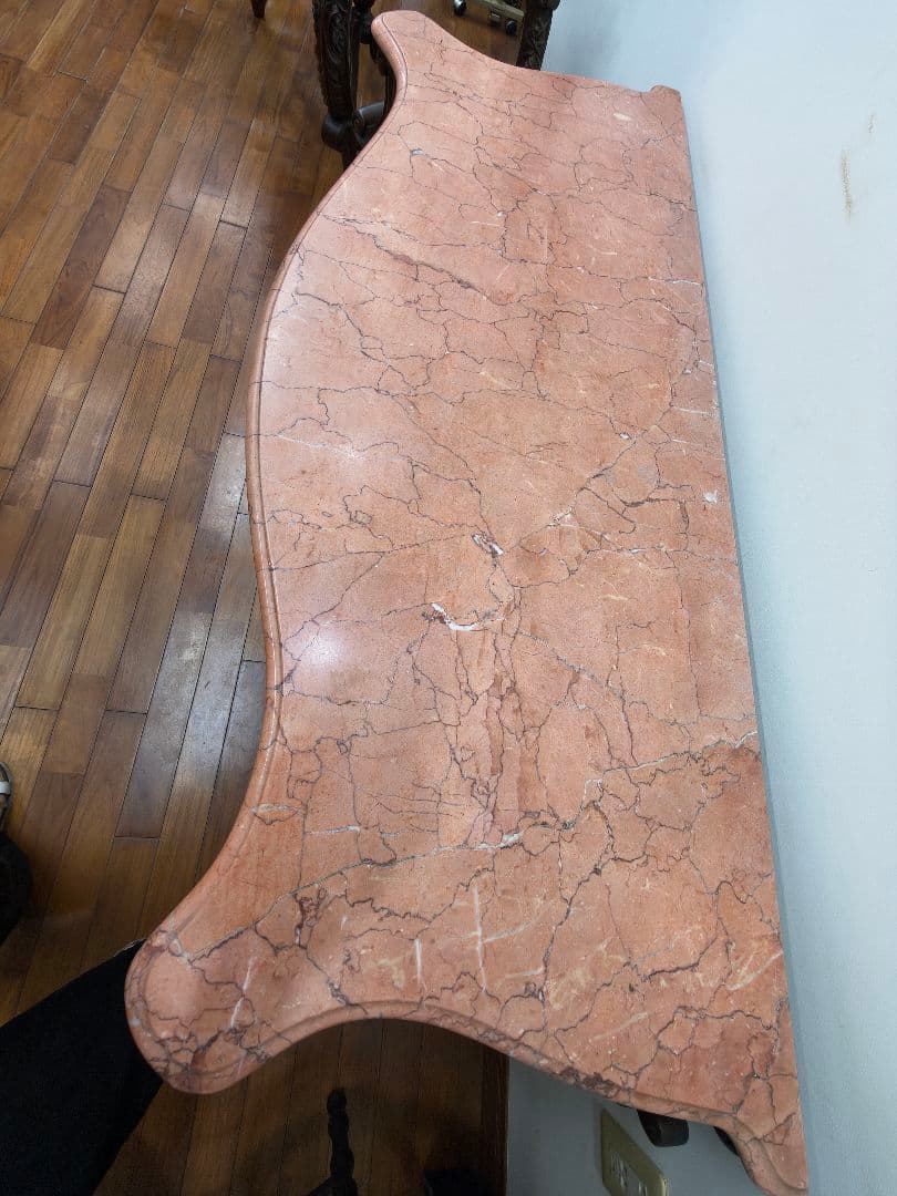 【引き取り限定】コンソール　イギリス高級家具　大理石天板　猫足　レノン家具