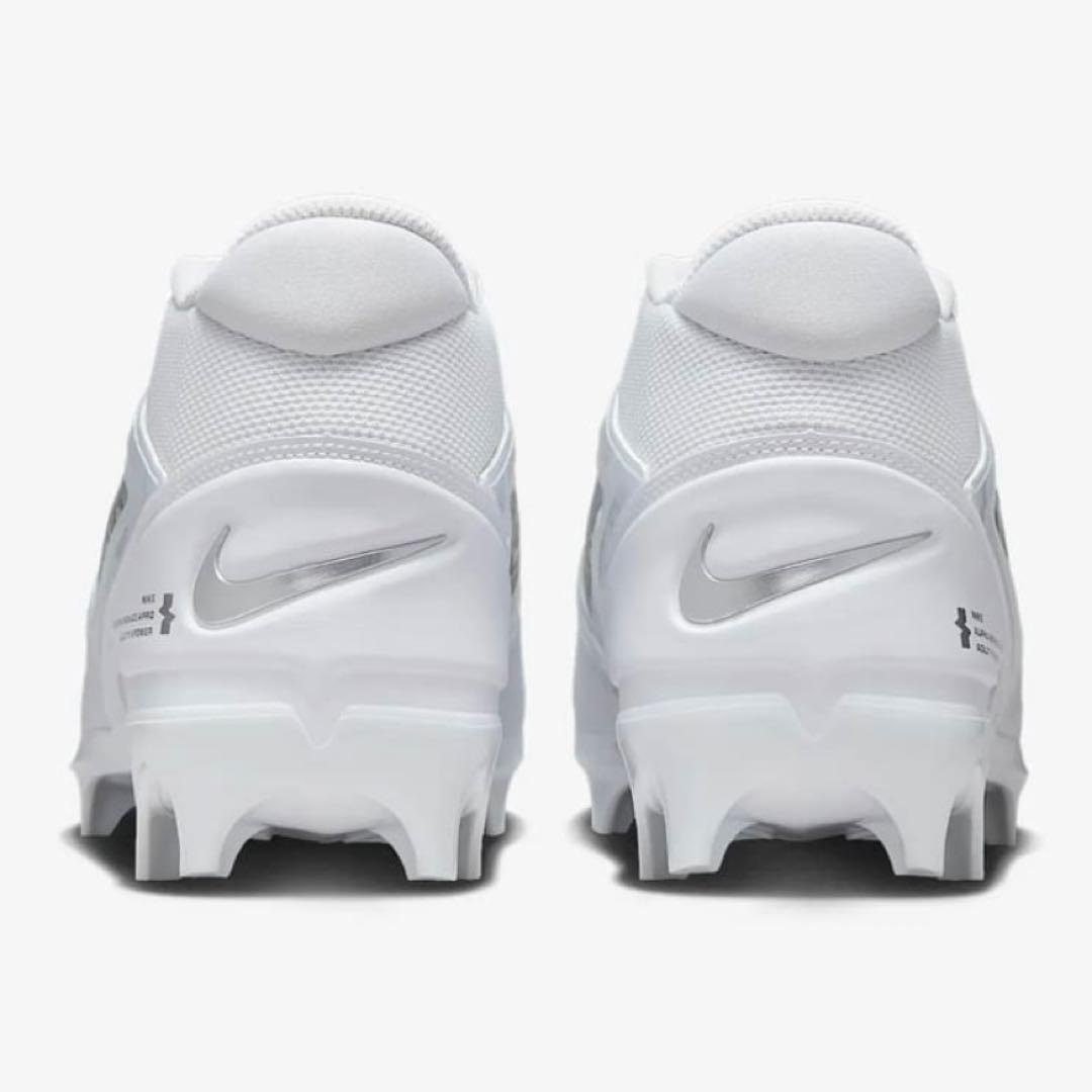 ナイキ 25.5 アルファメナス プロ アメフト スパイク シューズ 靴 白 g