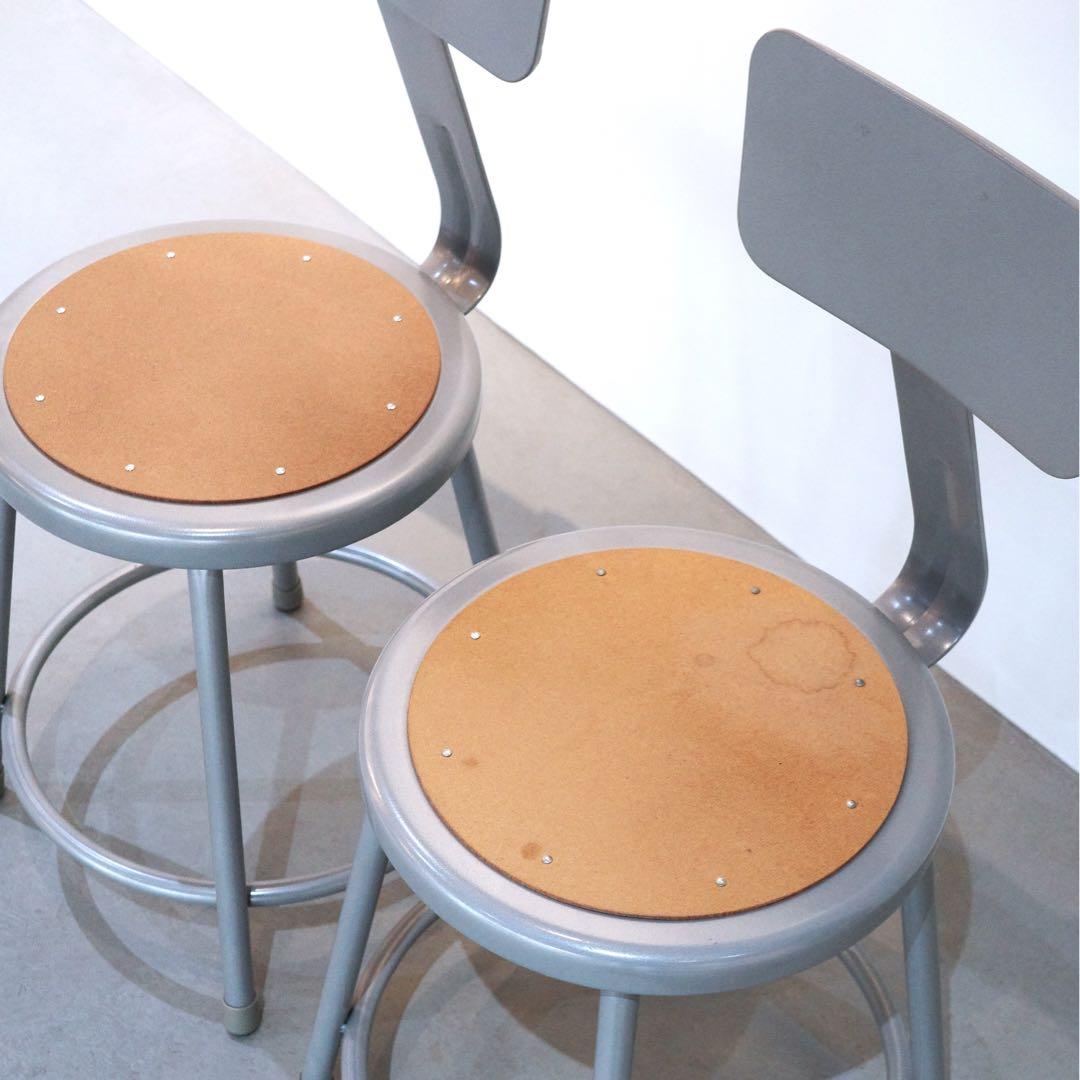 P.F.S LAB STOOL Round S 背もたれ付き 2脚