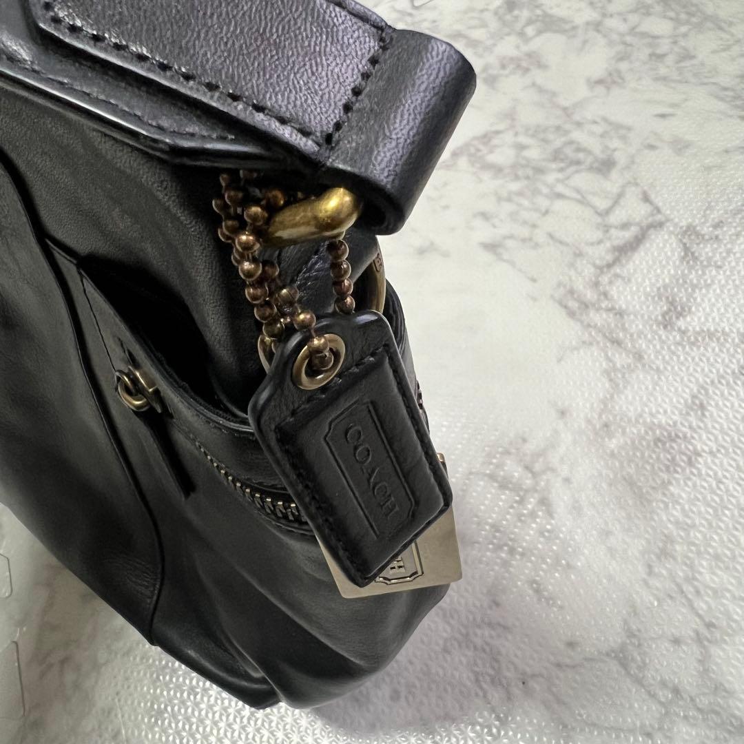 コーチ　71039 レザー　黒　2way ショルダーバック