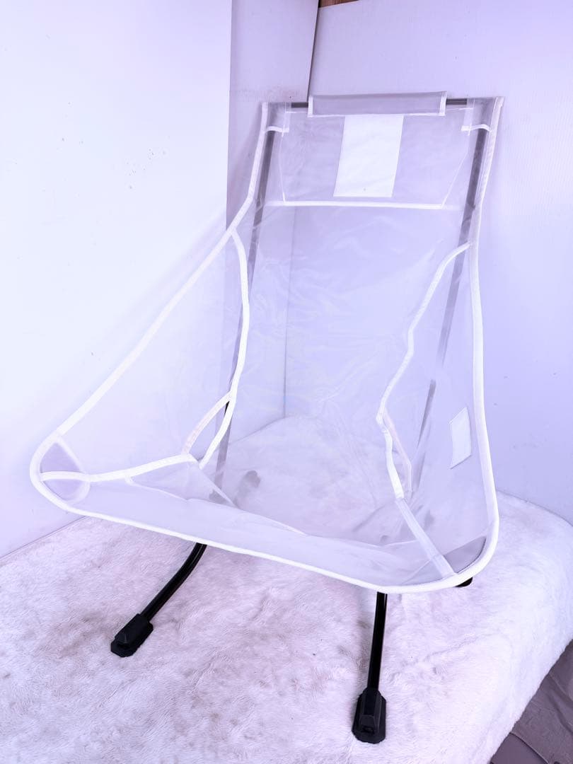 貴重品♪Helinox 生産終了 ビーチチェア ホワイトメッシュ 砂浜対応 軽量