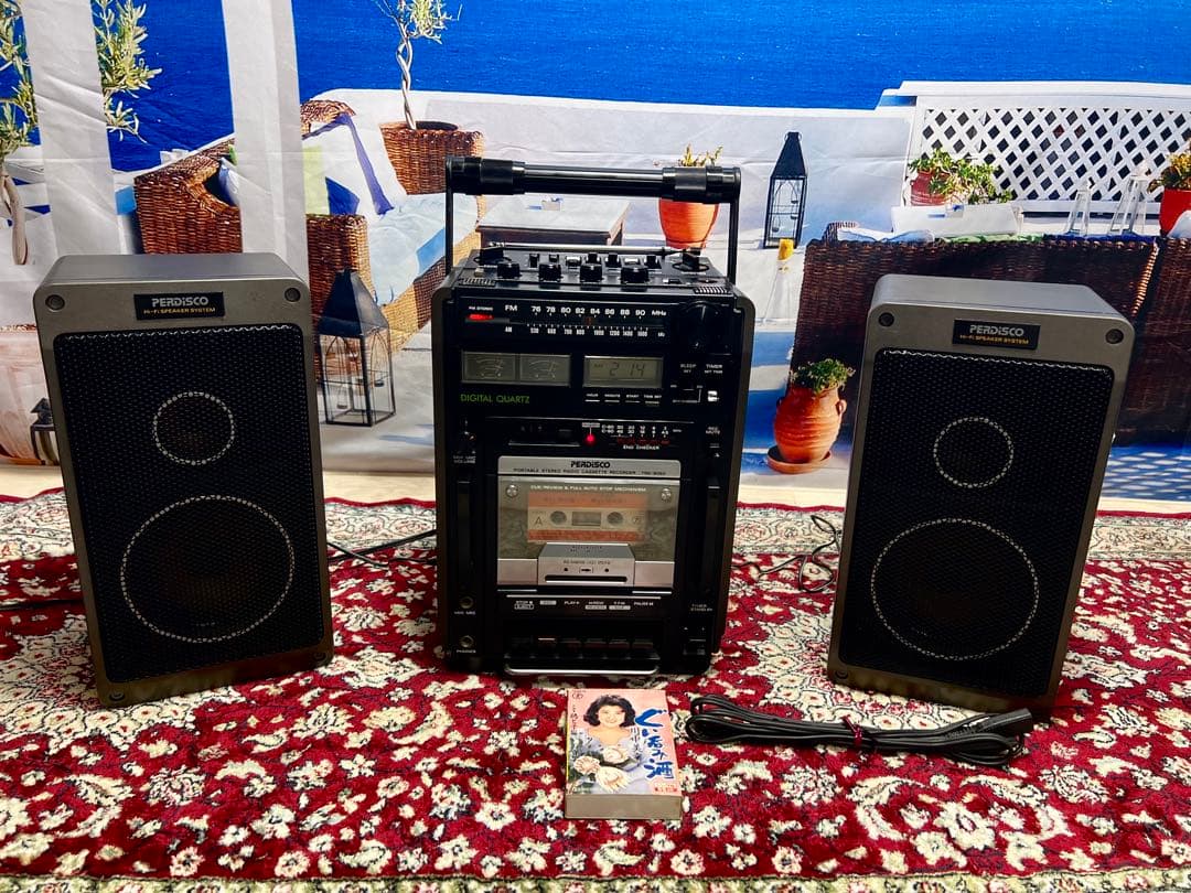 日立パーディスコ TRK-9050 ラジカセメンテナンス済み中古動作美品