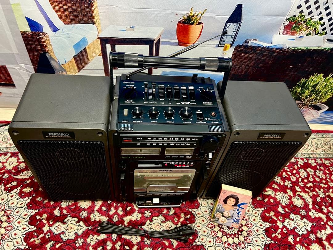 日立パーディスコ TRK-9050 ラジカセメンテナンス済み中古動作美品