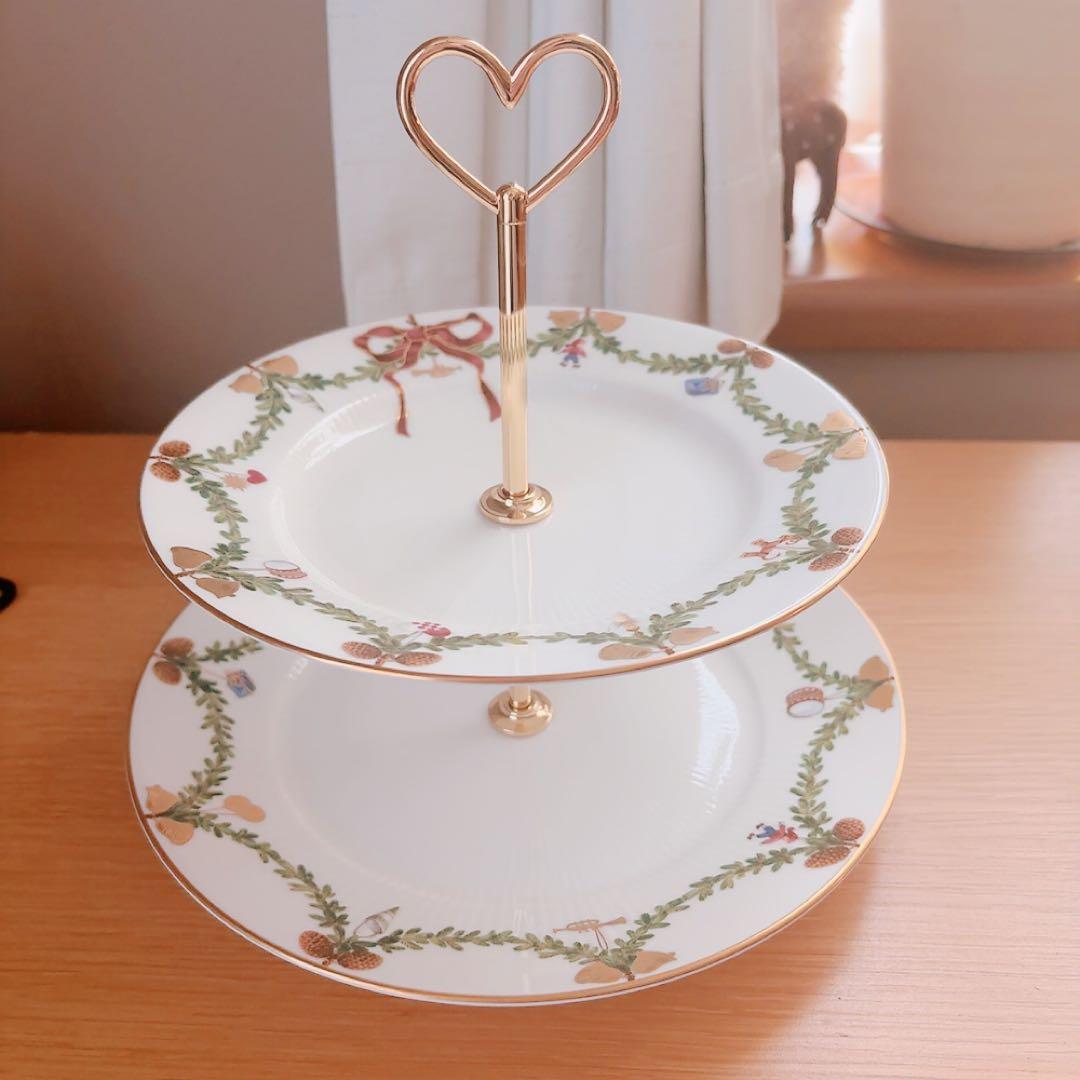 ロイヤルコペンハーゲンデザートスタンド 2段新品未使用