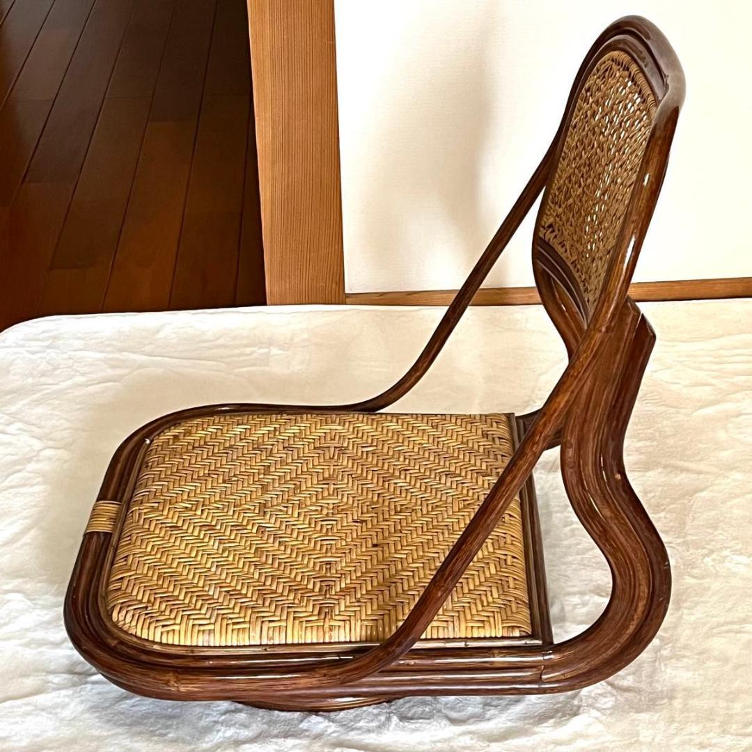 ラタン 回転座椅子 レトロ　ヴィンテージ　ラタンチェア　ロータイプ　2脚セット