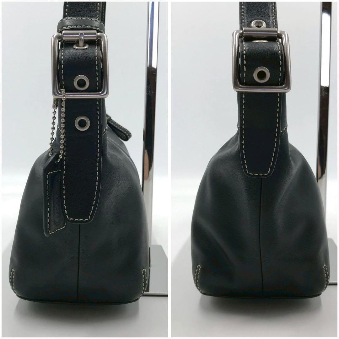 使用回数少✨コーチ ショルダーバッグ アクセサリーポーチ レザー 黒 肩がけ