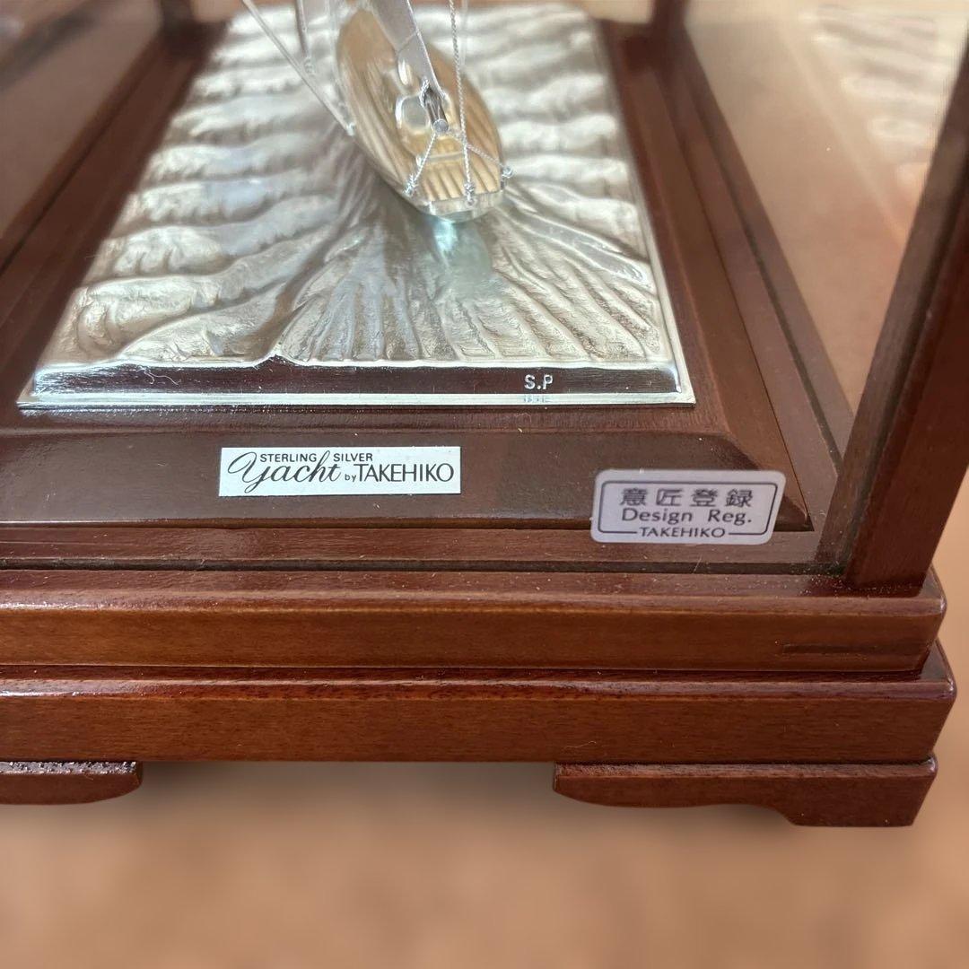 ヨット模型 ガラスケース付き武比古作