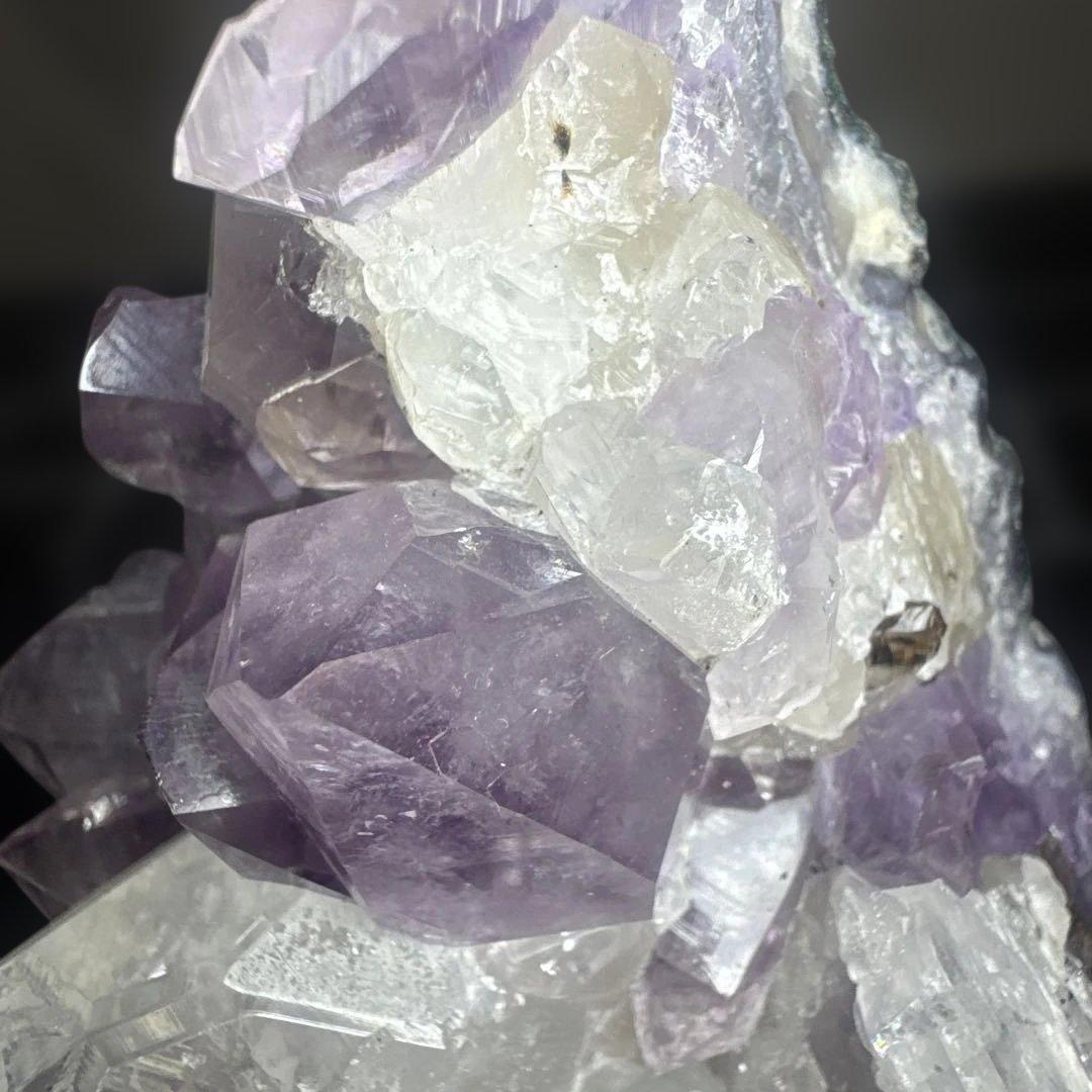 【コレクション】希少 ブラジル産 共生アメジスト 水晶 原石 台座付