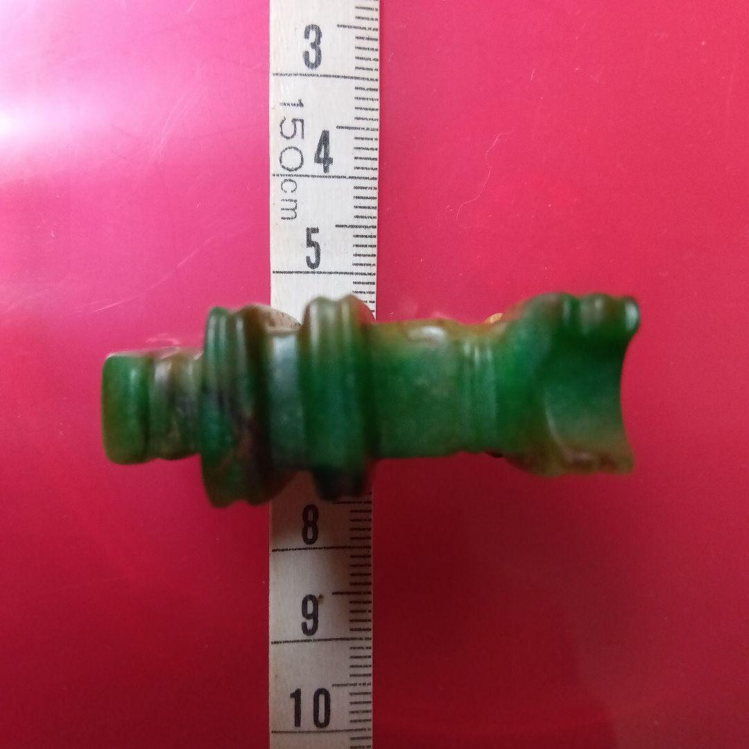 綿刈様、専用でございます。　古墳時代　骨董　歴史史料　勾玉　極上翡翠琴柱形石製品