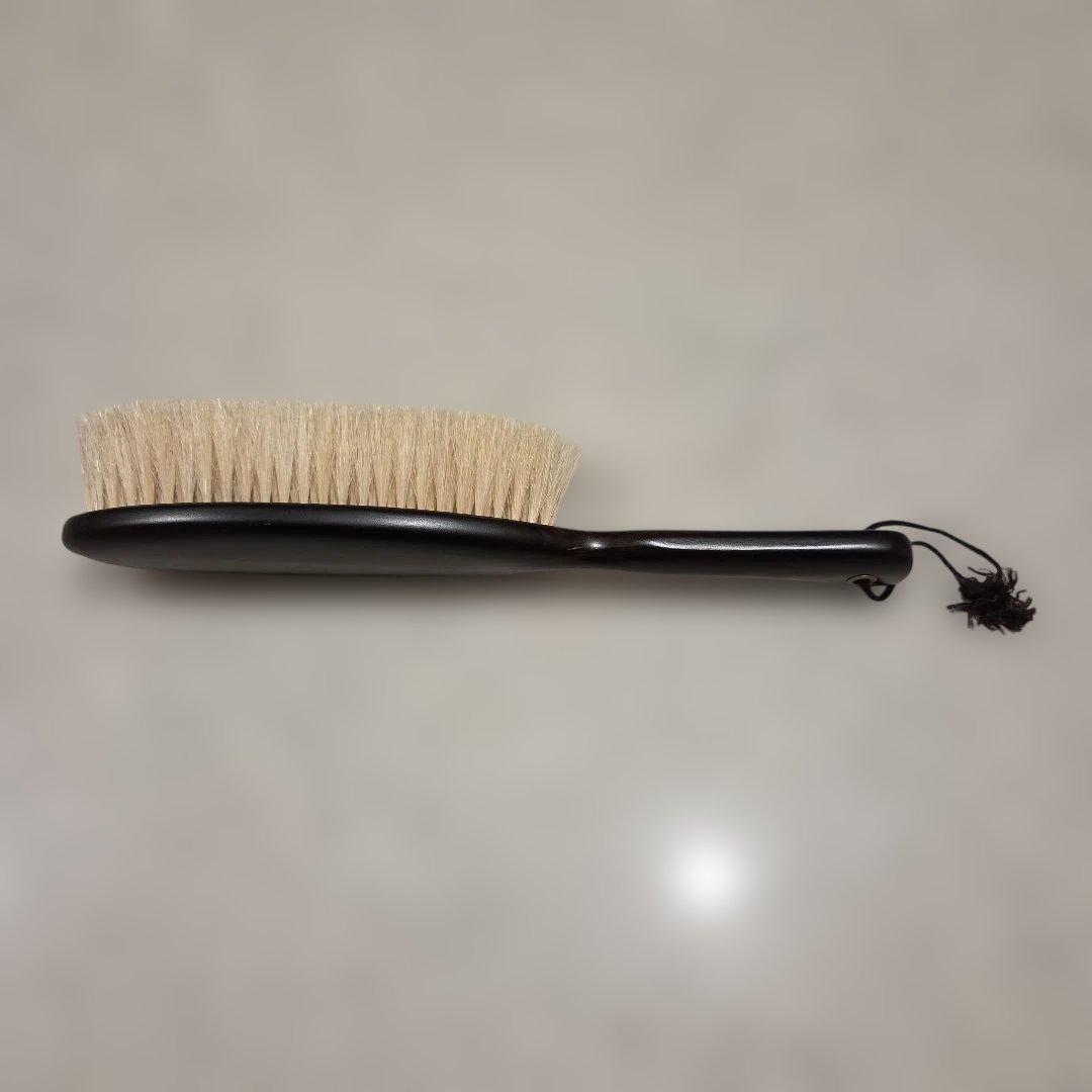 ブラシの平野（HIRANO）白馬毛　 洋服ブラシ　箱付き　カシミヤ用