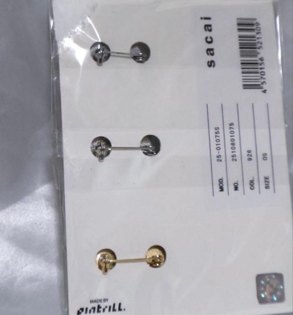 週末セール【sacai x levi's】サカイ　リーバイス　ピンズ　シルバー