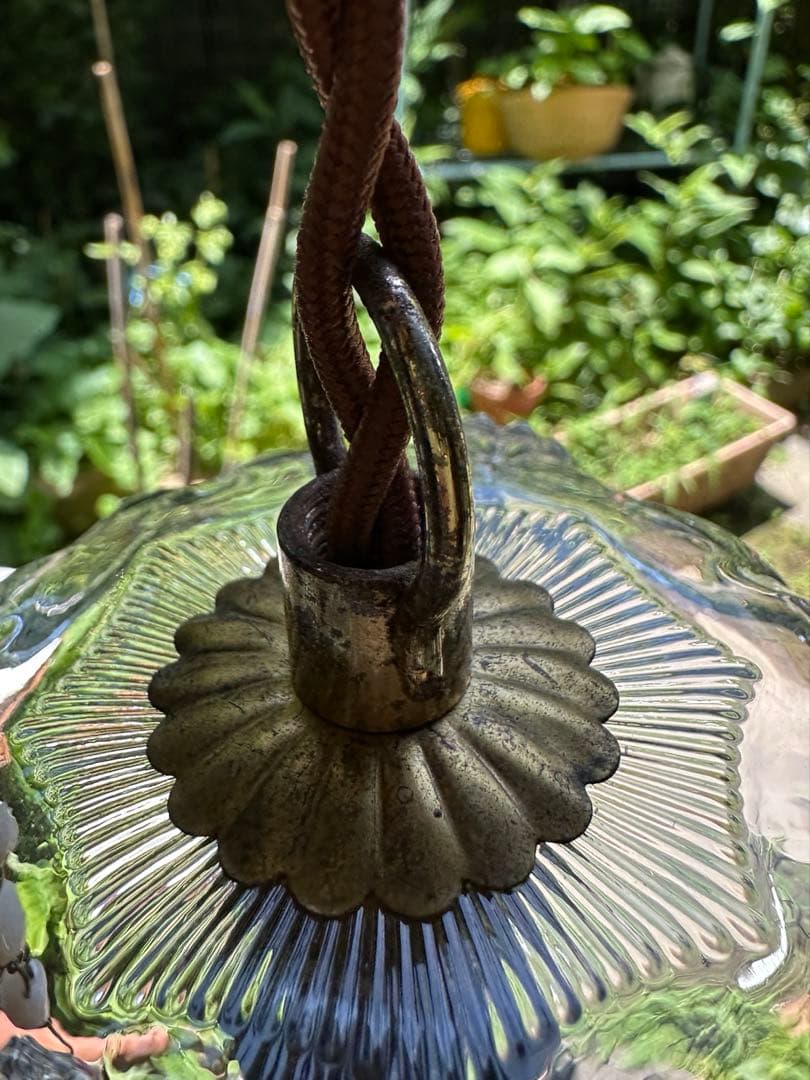 20's フランス アンティーク ピンクムラーノガラスの可愛いミニシャンデリア＊