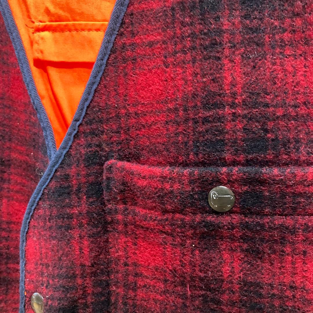 80s Woolrich シャドーチェック オンブレ ウールベスト USA製