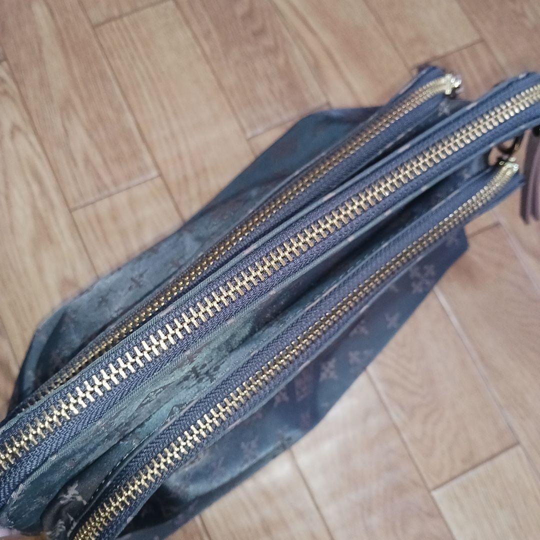 ラシット♥美品♥トリプルポケットショルダー♥グレーピンク♥