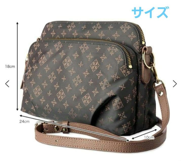 ラシット♥美品♥トリプルポケットショルダー♥グレーピンク♥