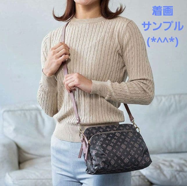 ラシット♥美品♥トリプルポケットショルダー♥グレーピンク♥