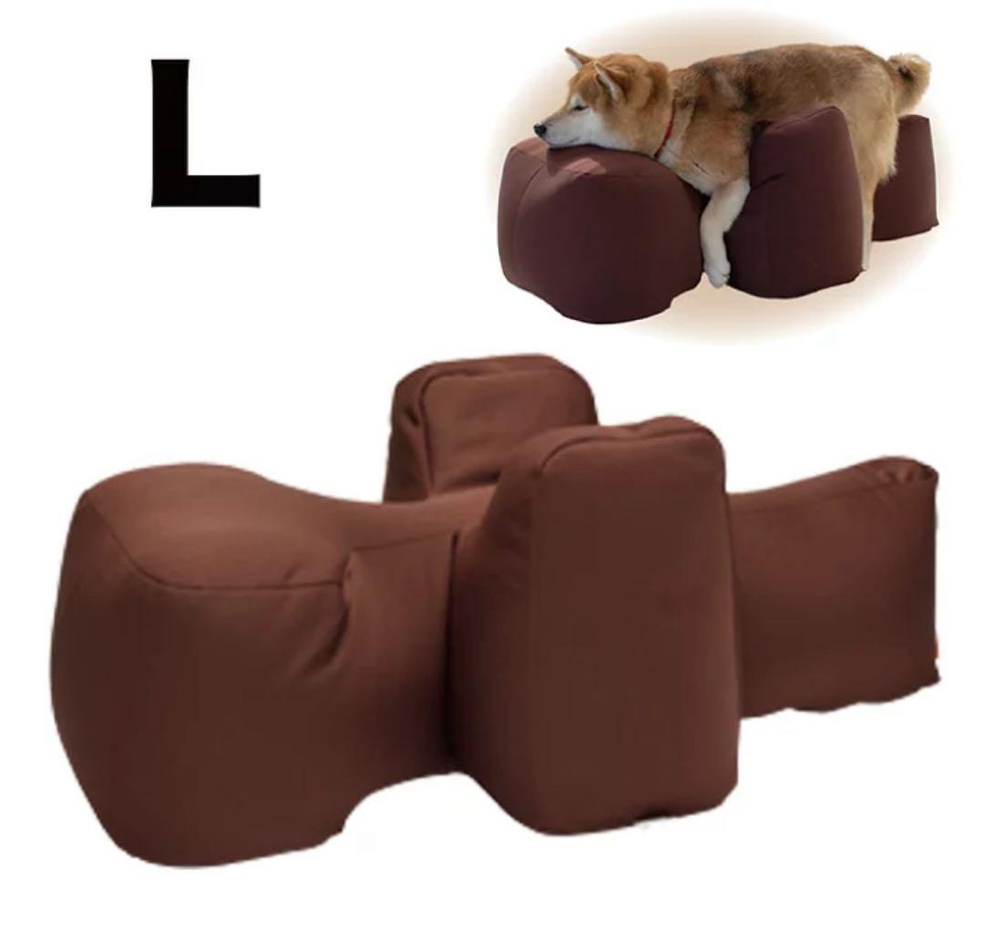 リラクッション　シニア犬　介護クッション　L ブラウン