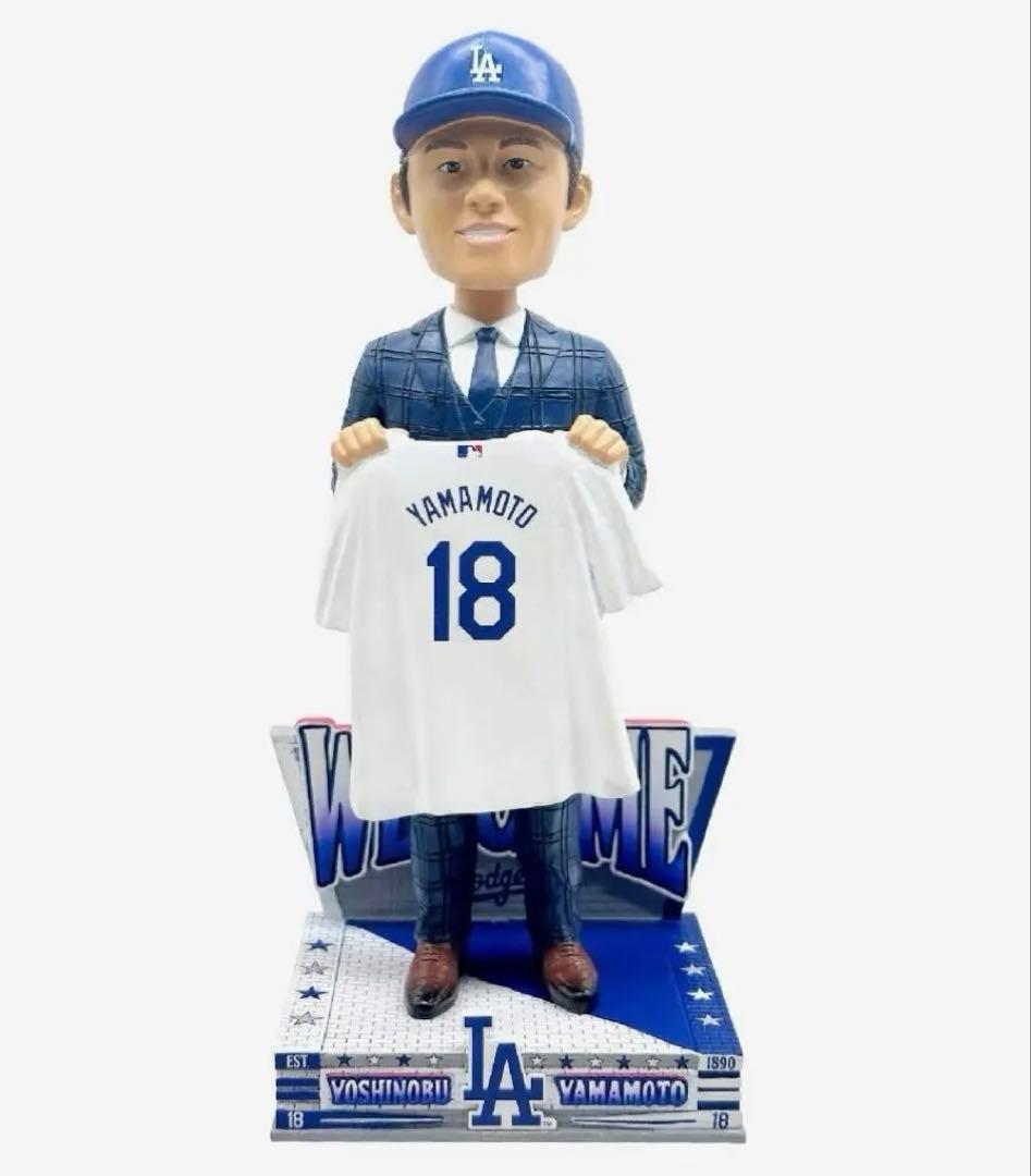 【新品】山本由伸 ドジャース 入団会見 ボブルヘッド