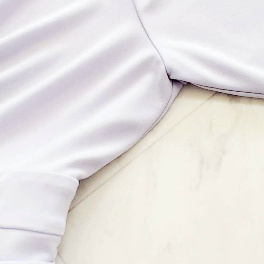 大きいサイズ13 kay me 洗える 切替 シェル ワンピース 紺 ラベンダー